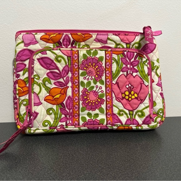 Vera Bradley Pink and Green Floral Clutch - Picture 2 of 9